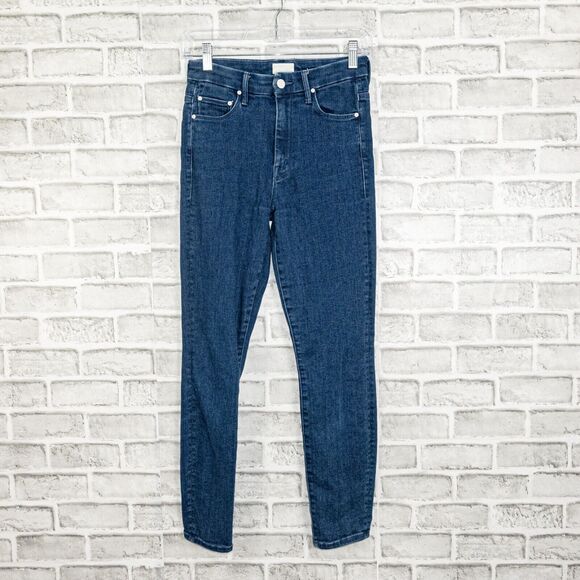 MOTHER Denim $248 High Rise Looker Ankle Jeans Blue Neither Here Nor there 25 - Picture 5 of 14
